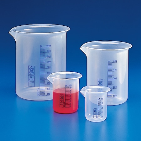 GLOBE SCIENTIFIC Beaker, 100mL, PP 601823-1